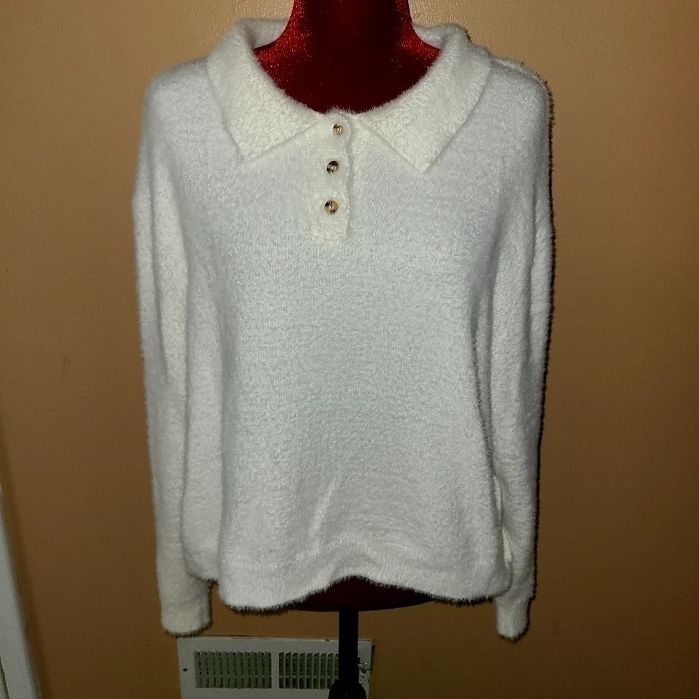 FOREVER 21 Super Soft Fuzzy Faux Fur Cardigan Top SZ OX